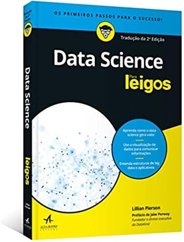 capa de um dos livros data science "Data Science para leigos"