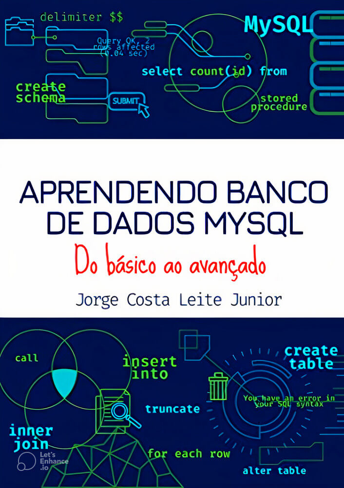 Capa do livro "Aprendendo banco de dados mysql"