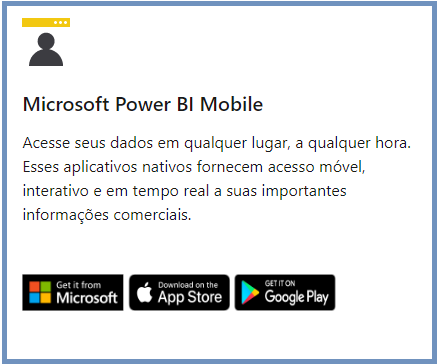 Print indicando onde baixar o Power BI.