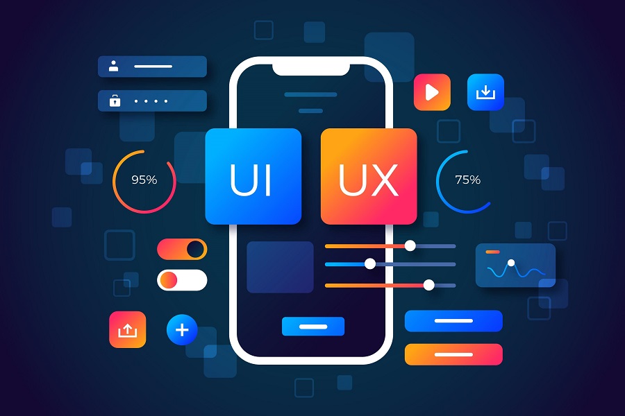 representação gráfica de design pelo celular