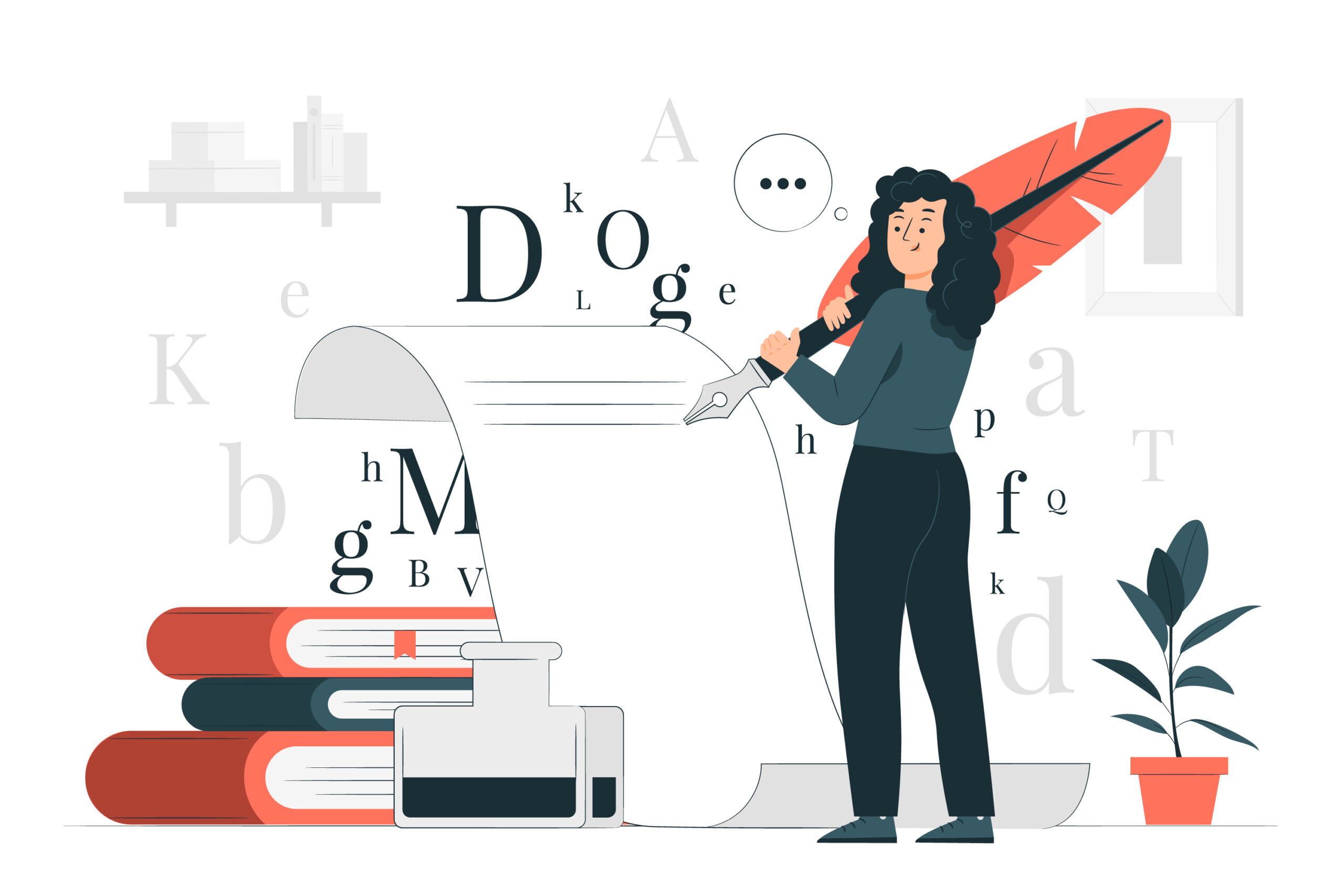 ilustração de copywriting