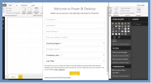 Captura de tela guiando como fazer o download do Power BI Desktop.