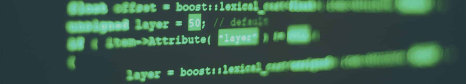 Código em tela com efeito neon representando o desenvolvimento de back-end Java.