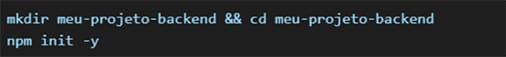 Código de programação representando o desenvolvimento backend js.