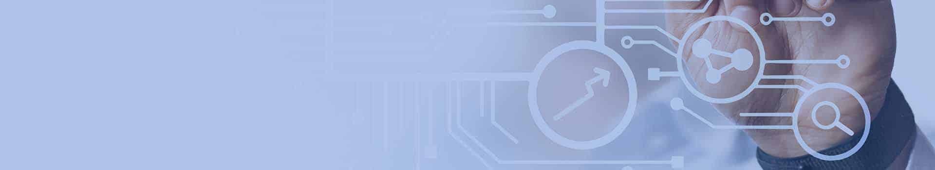 Mão tocando uma interface digital futurista, representando tecnologia e inovação, conceitos essenciais para o uso do Oracle VirtualBox na virtualização.