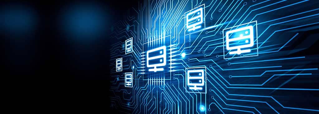 Ilustração digital representando infraestrutura virtualizada e conectividade, refletindo o que é vSphere e sua aplicação em ambientes de TI modernos.