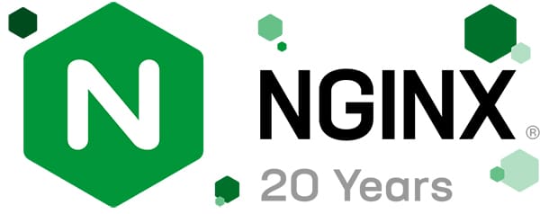 Logo do NGINX, ilustrando o que é NGINX e sua comemoração de vinte anos.